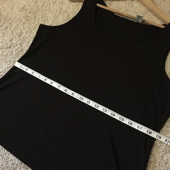 Josephine Chaus Studio Espresso Brown Ribbed Rayon Blend Tank Top - Picture 8 of 10